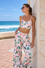 Load image into Gallery viewer, Isla Botanica Crop Top and Wide Leg Pants side view showing pocket
