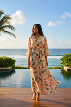 Load image into Gallery viewer, Isla Botanica Ruffle Skirt styled with matching blouse at sunset

