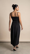 Load image into Gallery viewer, Back view of Marea dark navy blue linen maxi dress
