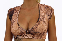 Load image into Gallery viewer, Nicole crop top snake
