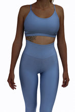 Load image into Gallery viewer, Ribbed sports top in baby blue
